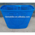 fashion plastic bicycle basket/colorful plastic bike basket made in China